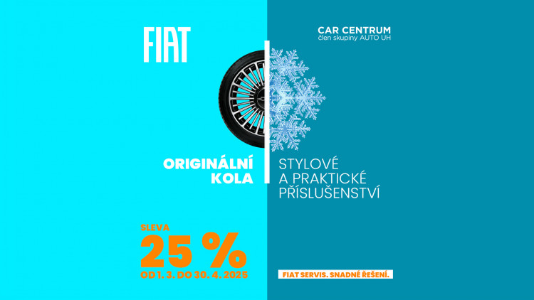 Sleva 25 % na originální kola Fiat, Fiat Professional a Jeep